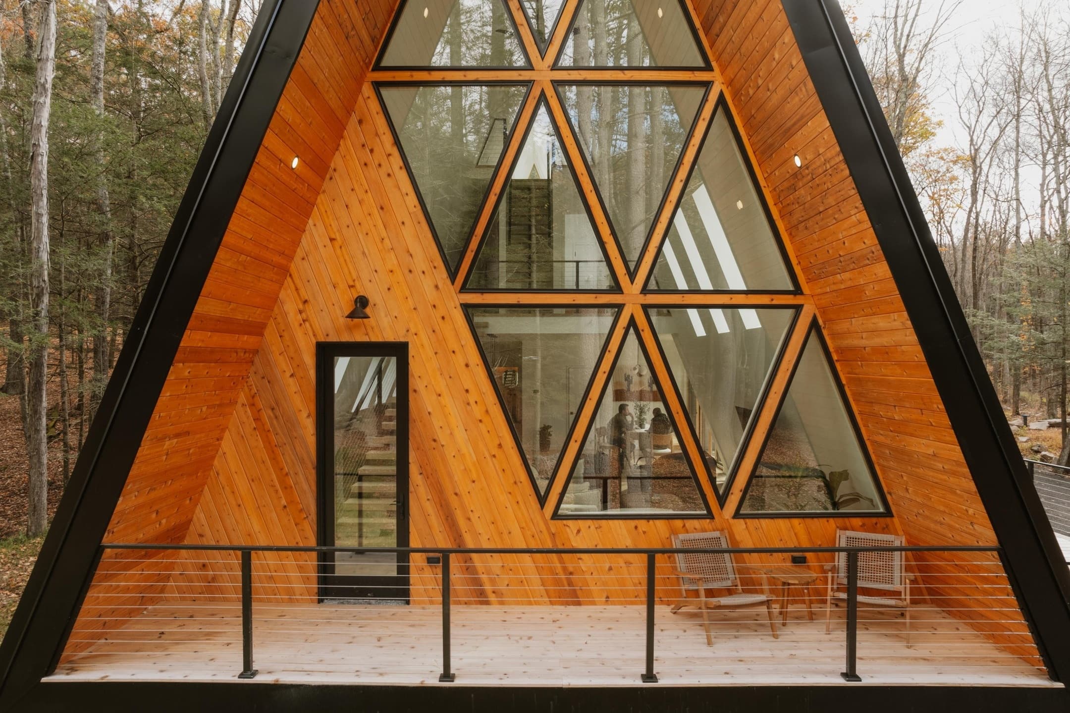 Front entrance and glazing viewed from the deck